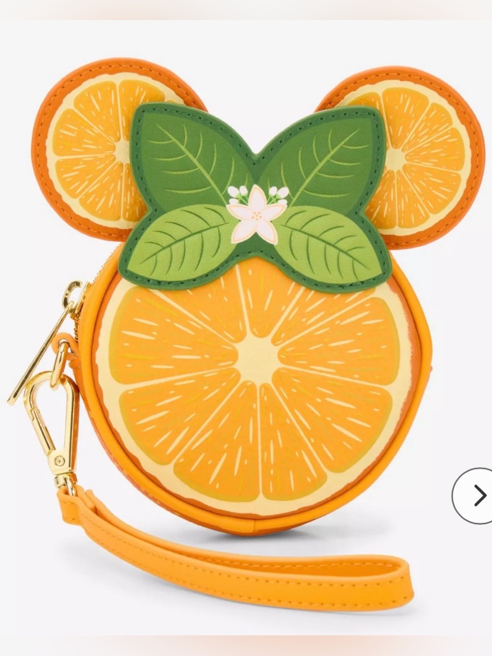 Loungefly Disney Minnie Mouse Orange Ears Orange Scented Coin Purse NWT